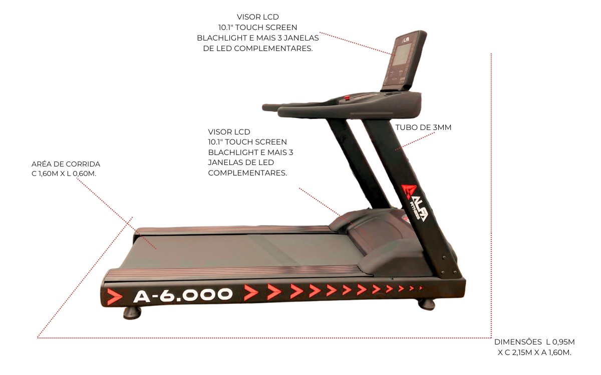 Esteira Elétrica Profissional - A-6000